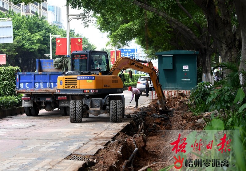 施工,改造完成后路面布局将更加科学合理,城市道路通行能力进一步提升